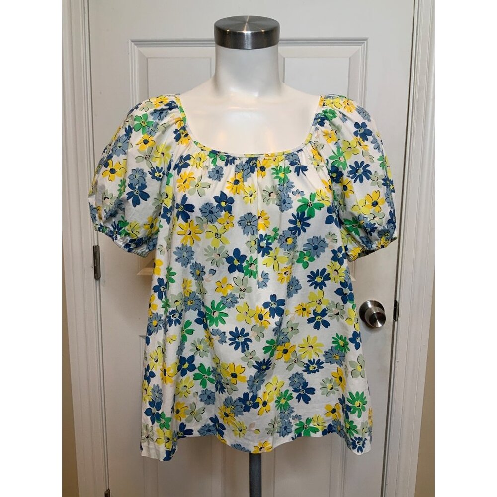 Kate Spade Fresh White Floral Print Top NWT $198, Size M